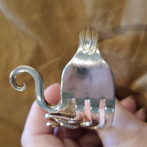 Bracelet - HANDCRAFTED, Metal " fork". ESTATE PIECE - VINTAGE FINAL PRICE - Picture 2 of 12